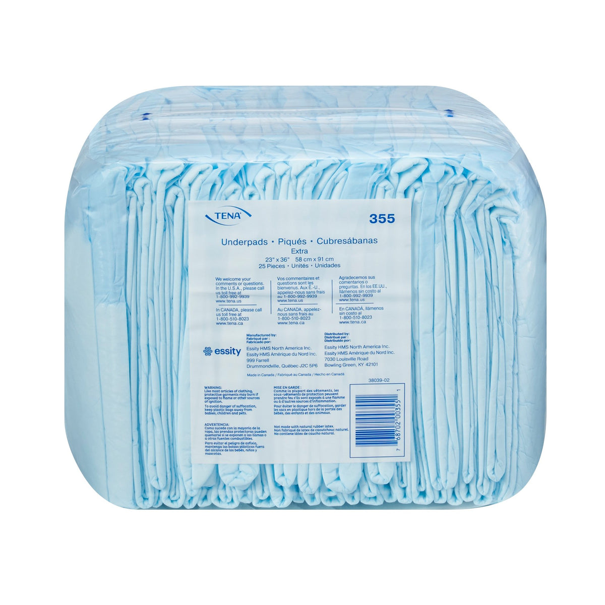 Tena Extra Absorbent Underpad, 23 x 36 Inch-Disposable Underpad TENA Extra 23 X 36 Inch Polymer Light Absorbency
