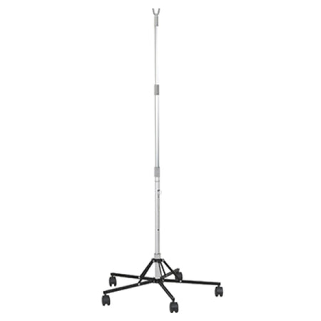 McKesson Disposable IV Stand-Disposable IV Stand Floor Stand 2 Hooks 5 Legs with Casters