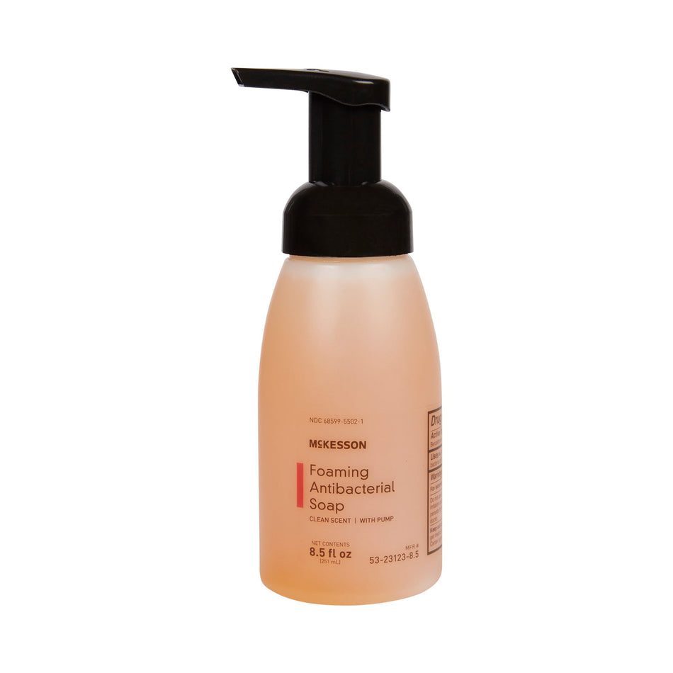 McKesson Clean Scent Foaming Antibacterial Soap, 8.5-ounce bottle-Antibacterial Soap McKesson Foaming 8.5 oz. Pump Bottle Clean Scent