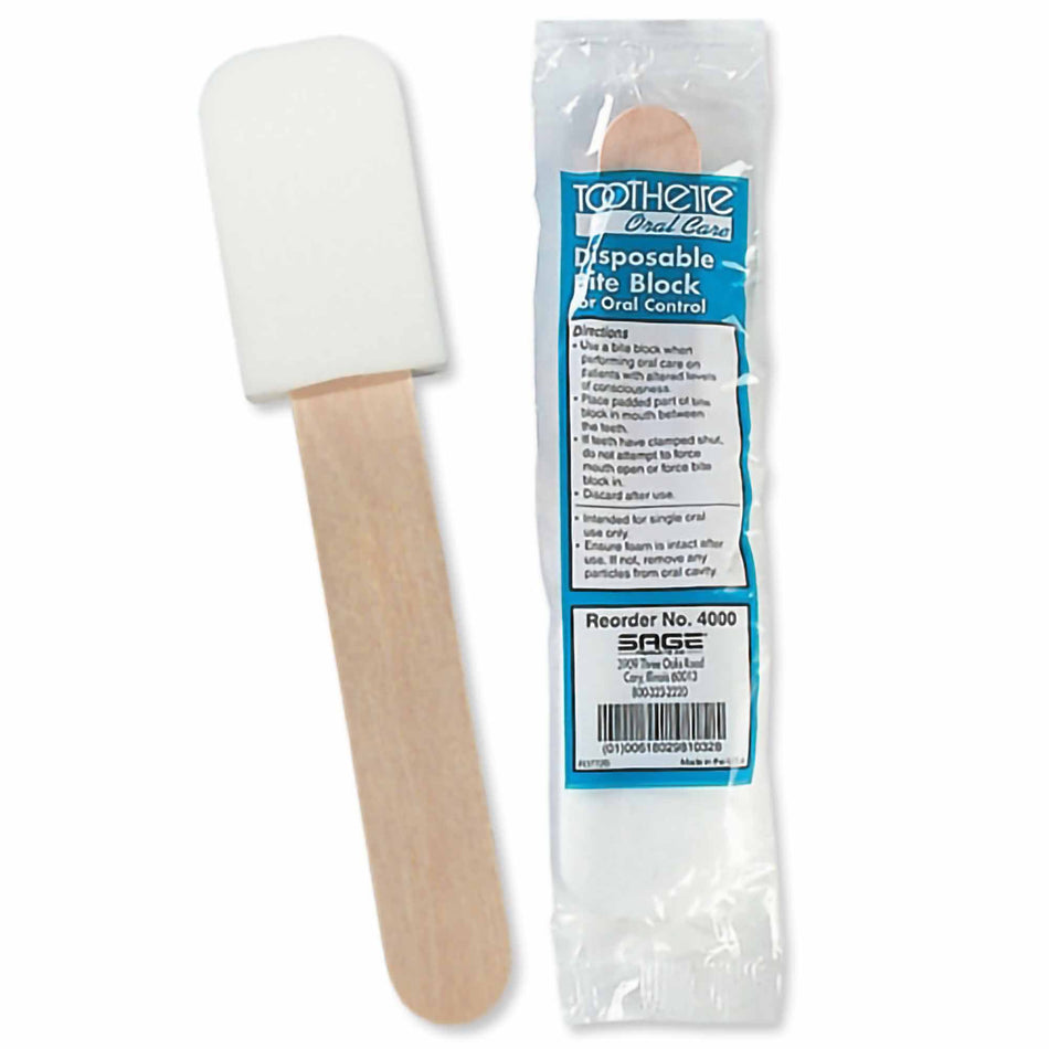 Toothette Bite Block / Tongue Depressor-Toothette Bite Block / Tongue Depressor Plastic Disposable