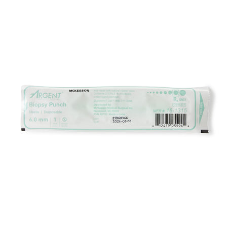McKesson Argent Disposable Biopsy Punches, 6.0 mm-Biopsy Punch McKesson Argent Dermal 6 mm
