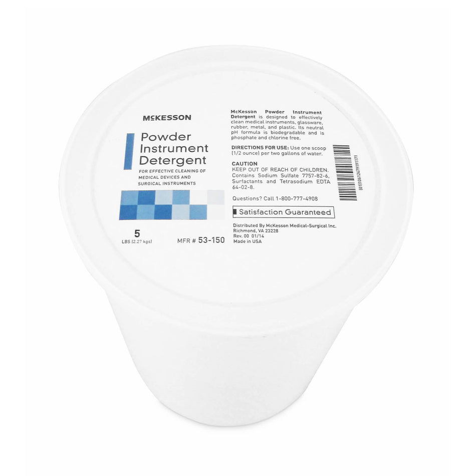 McKesson Instrument Detergent-Instrument Detergent McKesson Powder Concentrate 5 lbs. Pail Citrus Scent