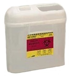 BD Sharps Container, 5.4 Quart, 11-7/10x 11-3/5 x 4-1/2 Inch-Sharps Container BD Pearl Base 11-7/10 H X 11-3/5 W X 4-1/2 D Inch Horizontal Entry 1.35 Gallon
