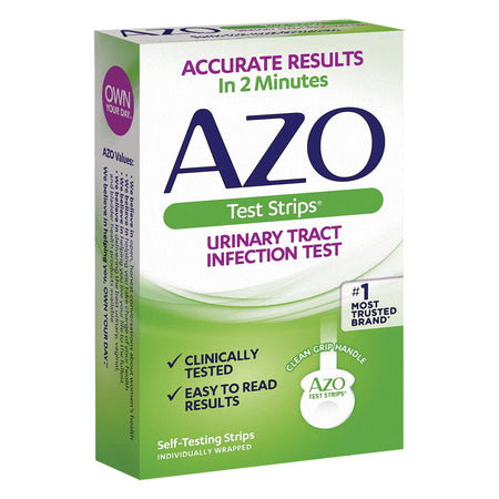 AZO Test Strips Urinary Tract Infection Detection Home Device Urinalysis Test Kit-Urinalysis Test Kit AZO Test Strips Urinary Tract Infection Detection 3 Tests CLIA Waived