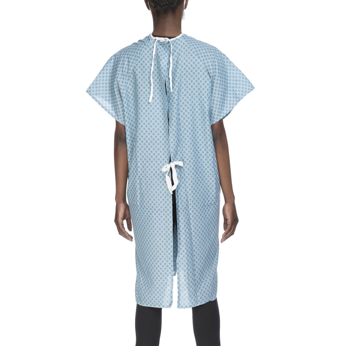 Reusable Patient Exam Gown, One Size Fits Most, Blue - Apparel>Gowns>Patient Gowns - Lew Jan Textile