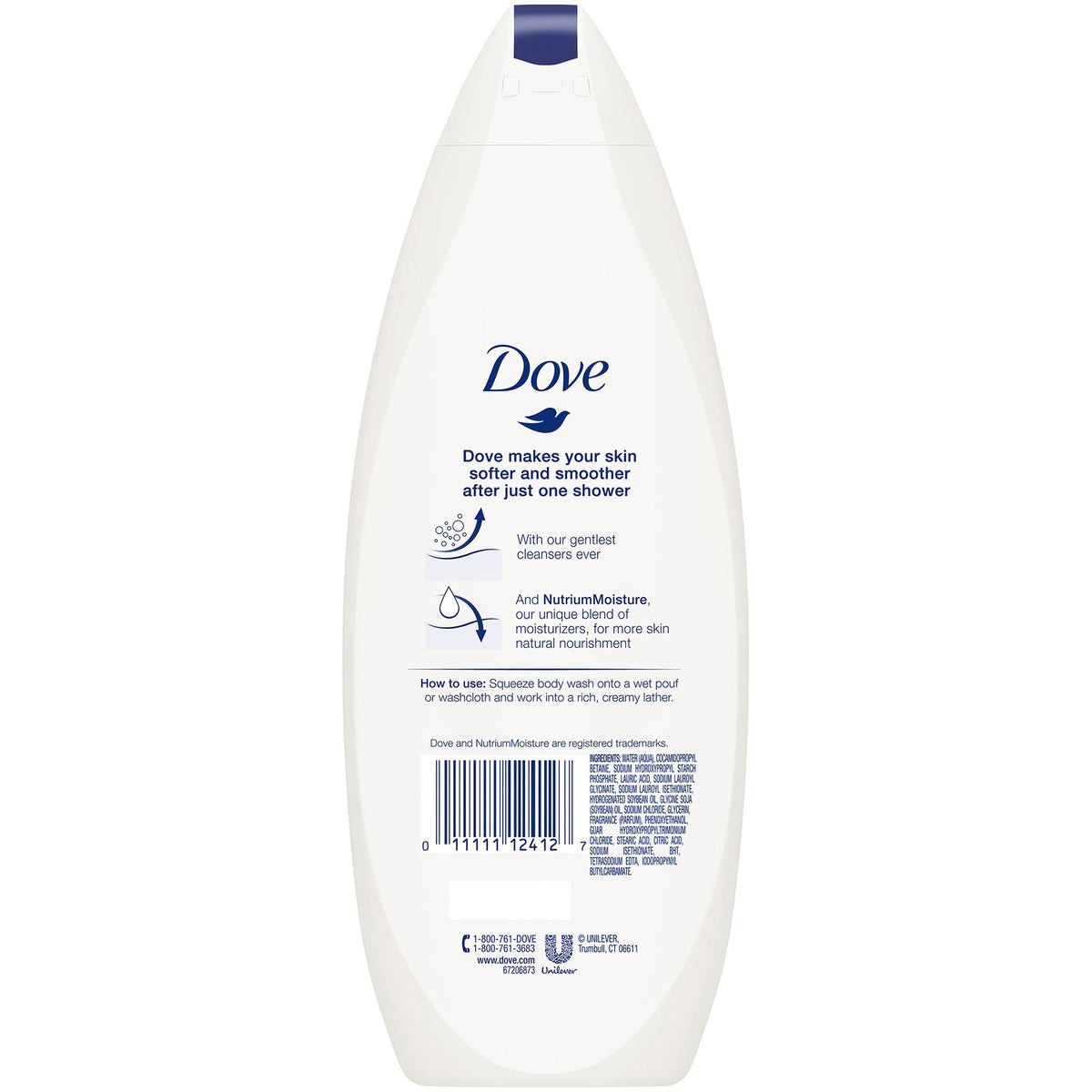Dove Deep Moisture Body Wash-Body Wash Dove Deep Moisture Liquid 11 oz. Bottle Scented