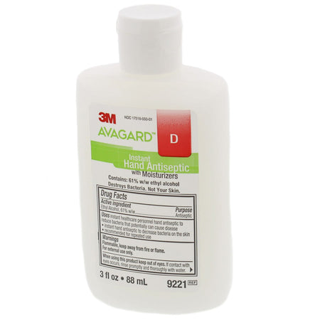 3M Avagard D Hand Antiseptic with Moisturizers, 3 fl oz Bottle-Hand Sanitizer 3M Avagard D 3 oz. Ethyl Alcohol Gel Bottle