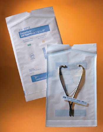 Cardinal Health Sterilization Pouch, 3 x 8 Inch-Sterilization Pouch Ethylene Oxide (EO) Gas / Steam 3-1/2 X 8 Inch Transparent / White Self Seal Paper / Film