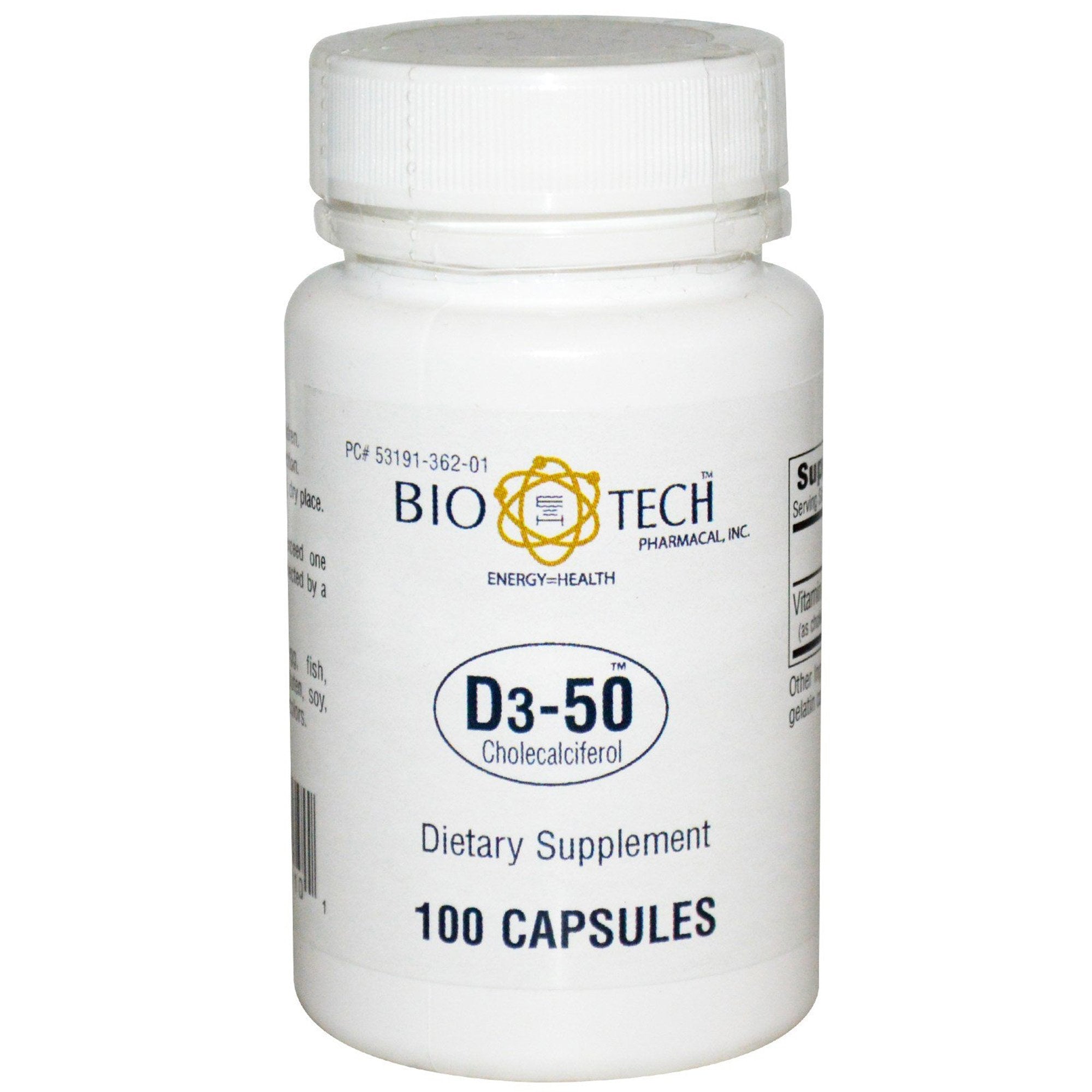 Bio Tech™ Vitamin D3-50 Supplement - Pharmaceuticals>Over the Counter>Nonprescription Vitamins and Minerals - Bio Tech Pha...