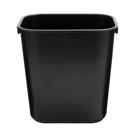 Deskside Wastepaper Basket, 3.25 Gallon Capacity, Black - Housekeeping>Waste Receptacles - RJ Schinner Co