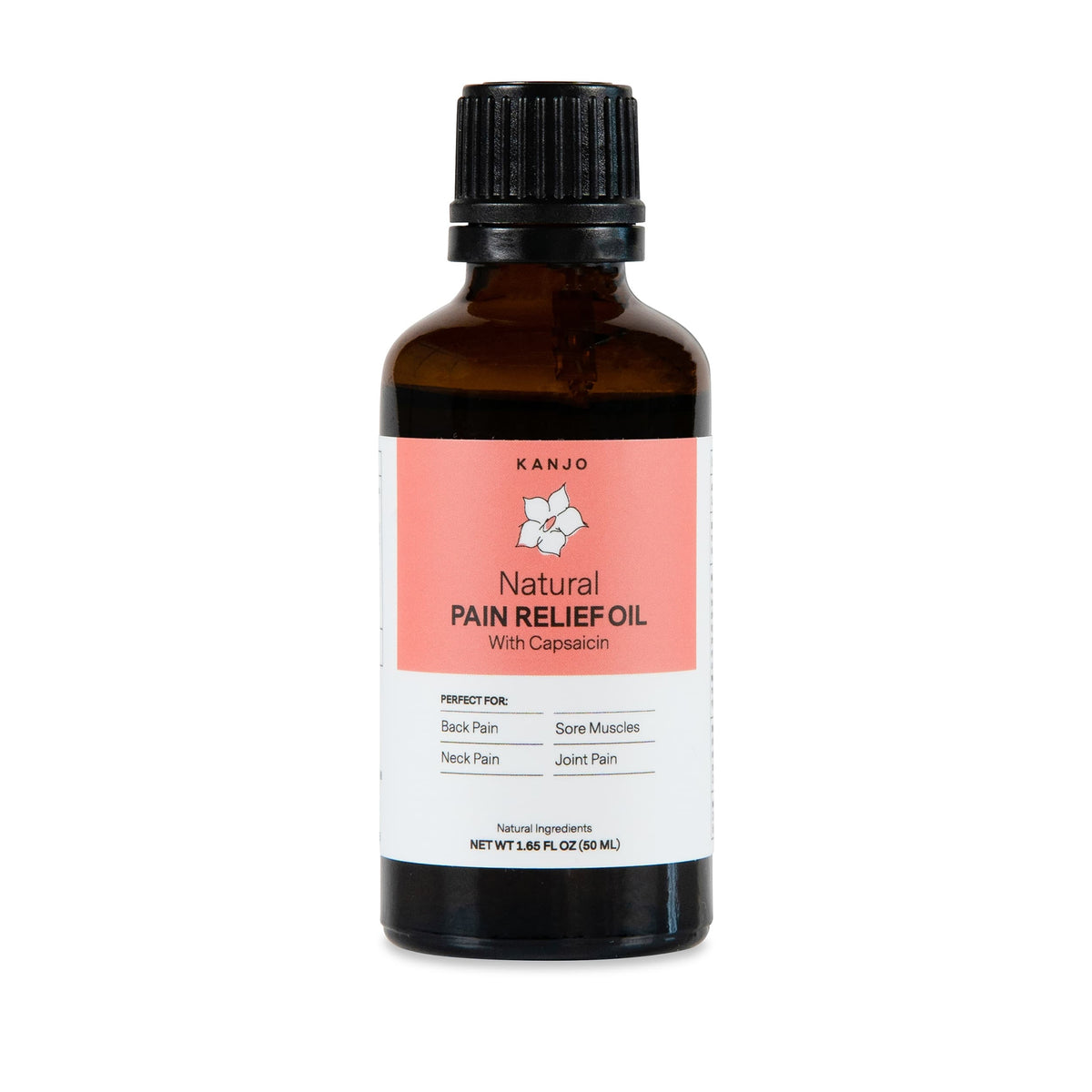 Kanjo Natural Pain Relief Oil, 1.65-ounce bottle-Topical Pain Relief Kanjo 0.15% Strength Capsaicin Topical Oil 1.65 oz.