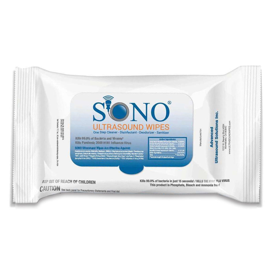 Sono Premoistened Surface Disinfectant Cleaner Wipes-Sono Surface Disinfectant Cleaner Premoistened Manual Pull Wipe 50 Count Soft Pack Scented NonSterile