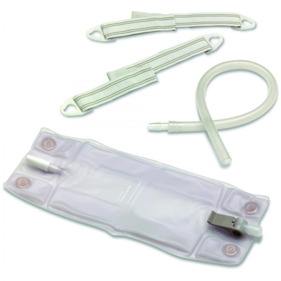 Hollister Vented Urinary Leg Bag Kit-Urinary Leg Bag Hollister Anti-Reflux Valve Sterile 900 mL Vinyl