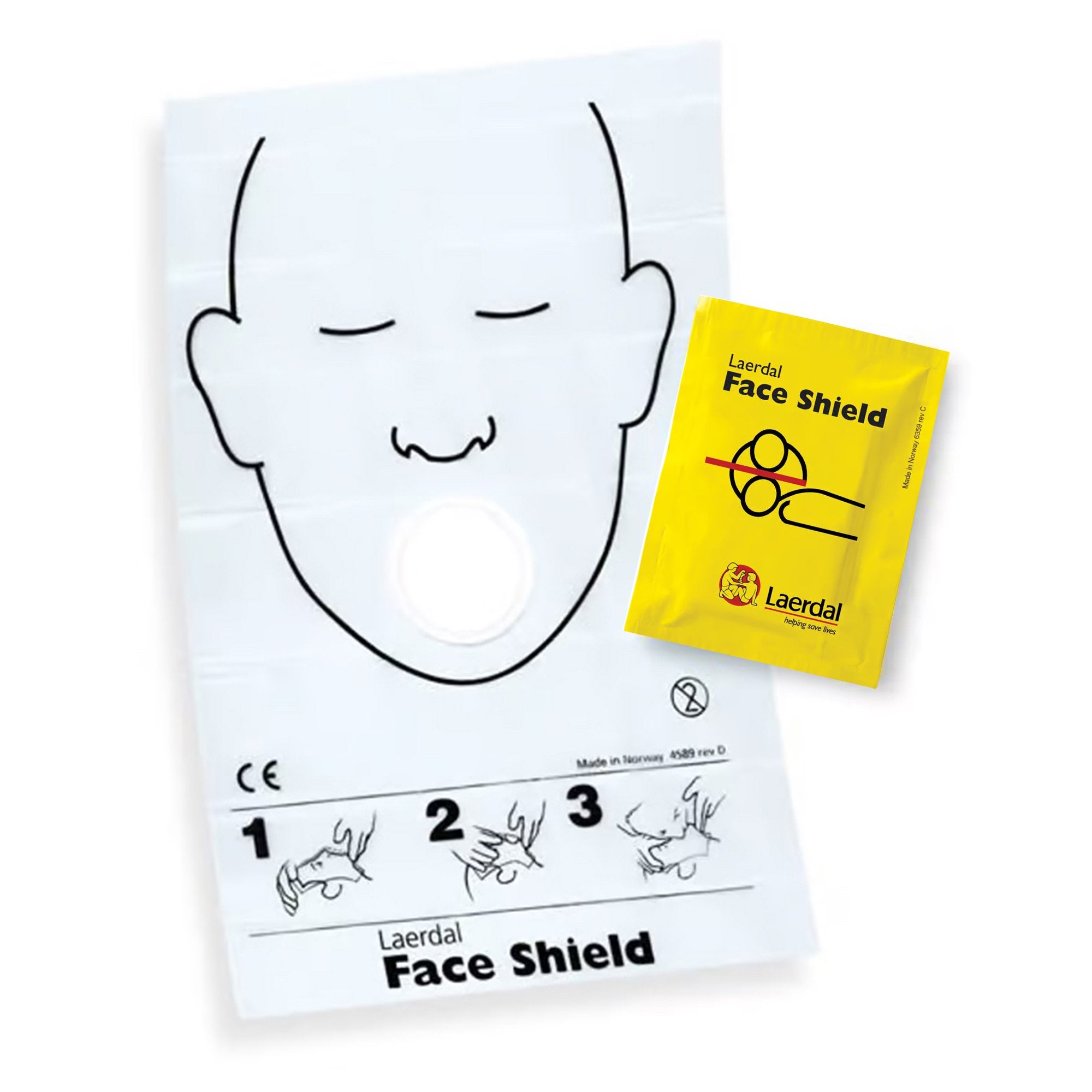 Laerdal CPR Face Shield CPR Barrier-Laerdal CPR Face Shield