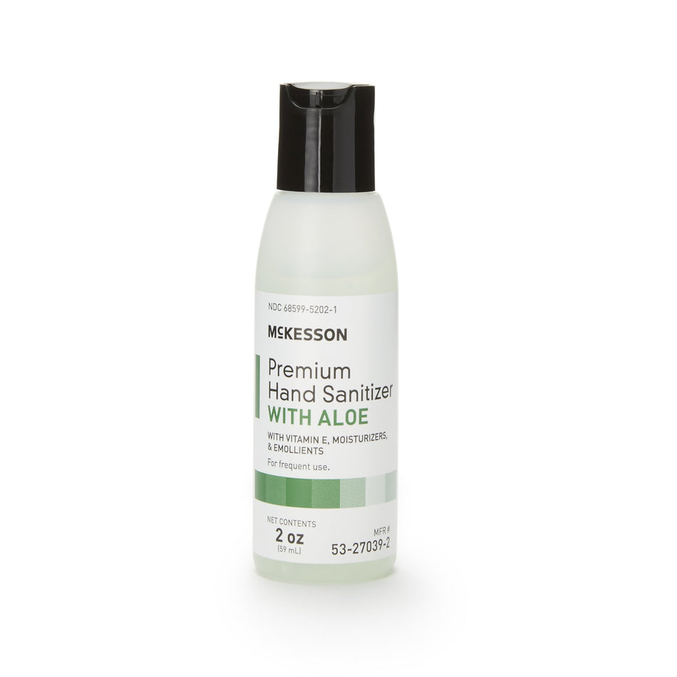 McKesson Premium Hand Sanitizer With Aloe, Ethyl Alcohol Gel-Hand Sanitizer with Aloe McKesson Premium 2 oz. Ethyl Alcohol Gel Bottle