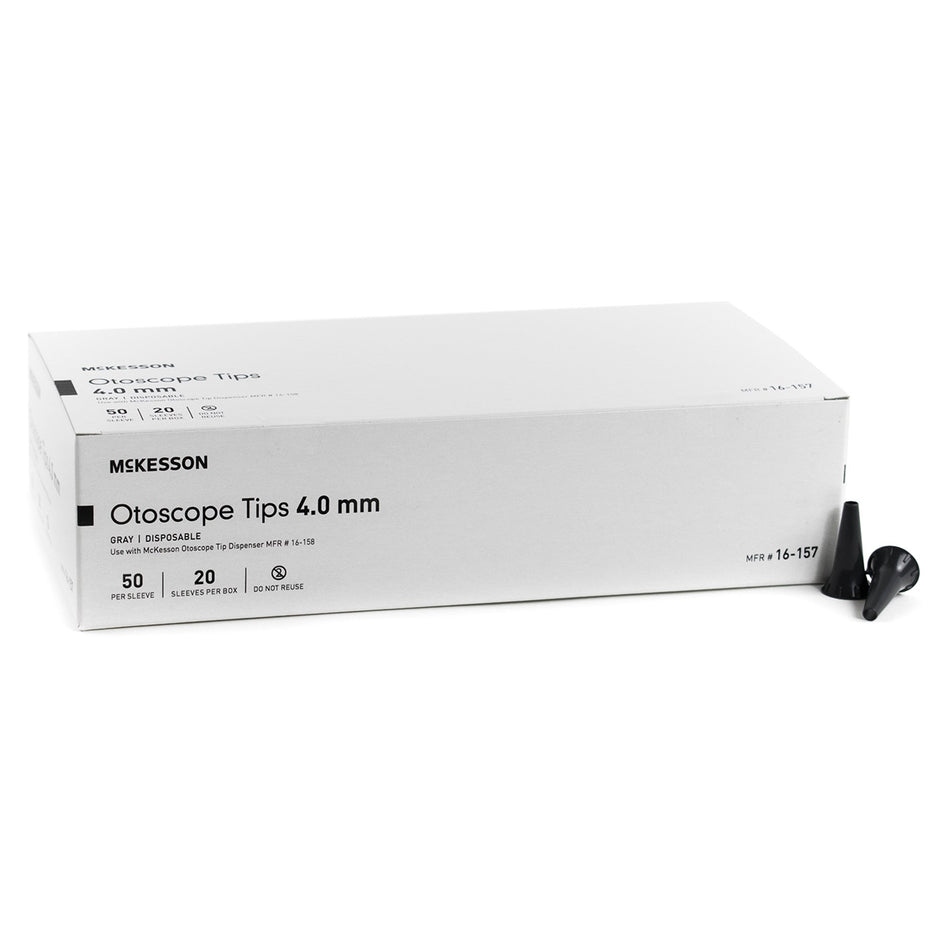 McKesson Otoscope Tip-Ear Speculum Tip Plastic 4 mm Disposable