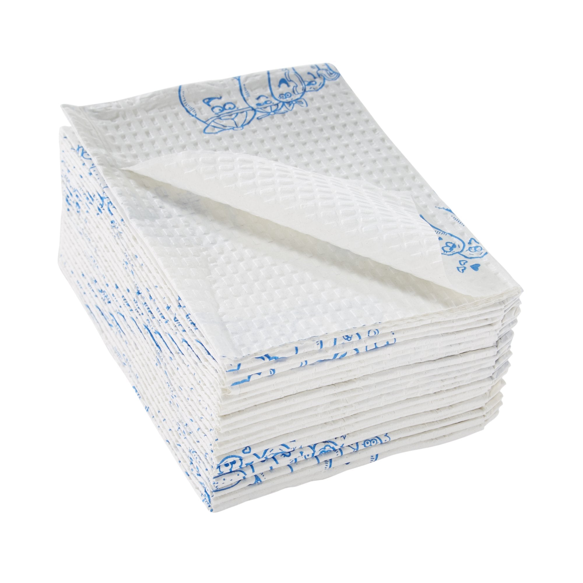 McKesson Nonsterile White / Blue Cartoon Toes Procedure Towel, 13 x 18 Inch-Procedure Towel McKesson 13 W X 18 L Inch White / Blue Cartoon Toes NonSterile
