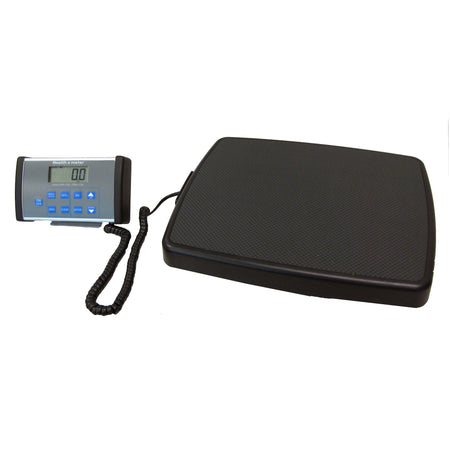Health O Meter Floor Scale-Floor Scale Health O Meter LCD Display 660 lbs. / 300 kg Capacity Black AC Adapter / Battery Operated