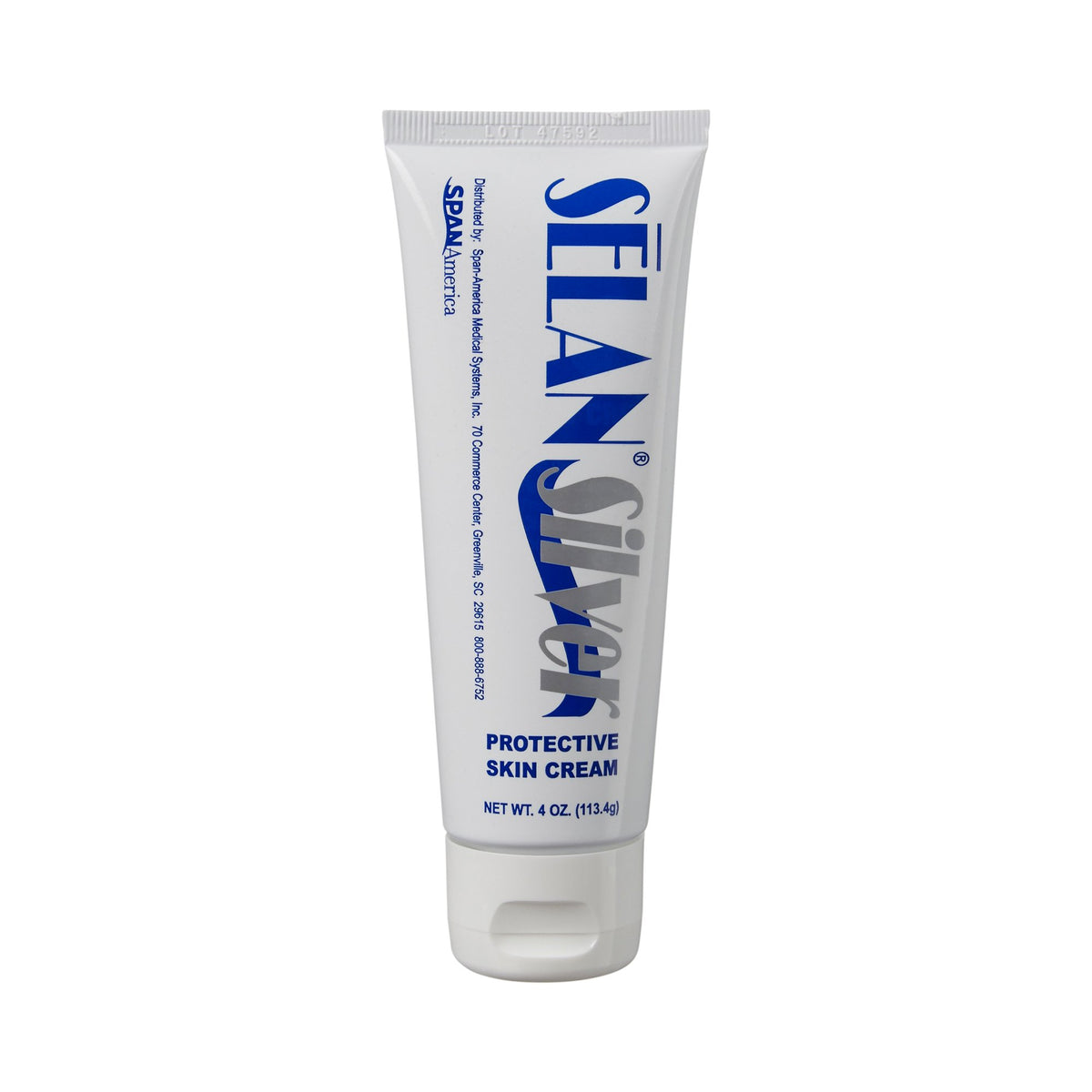 Selan Silver Skin Protectant with Silver, 4 oz. Cream-Skin Protectant with Silver Selan Silver 4 oz. Tube Scented Cream