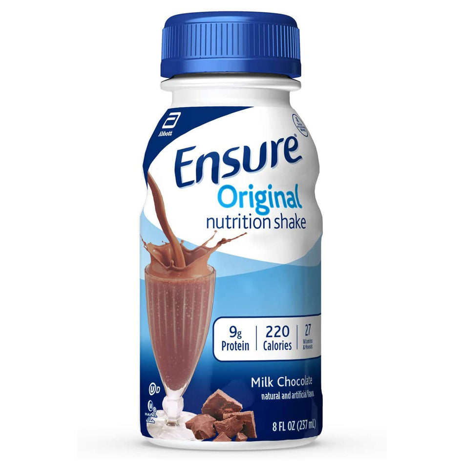 Ensure� Original Nutrition Shake, Chocolate, 8-ounce bottle-Oral Supplement Ensure� Original Shake Milk Chocolate Flavor Liquid 8 oz. Bottle