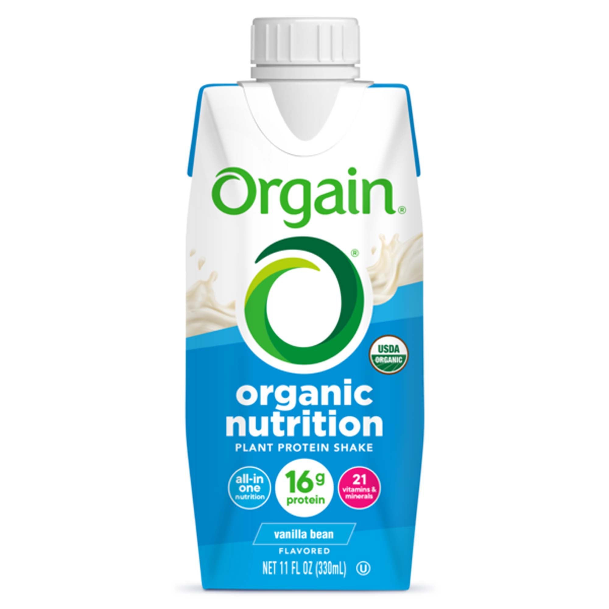 Oral Supplement Orgain® Organic Nutrition™ Vegan Shake Vanilla Bean Flavor Liquid 11 oz. Carton - Nutritionals and Feeding...