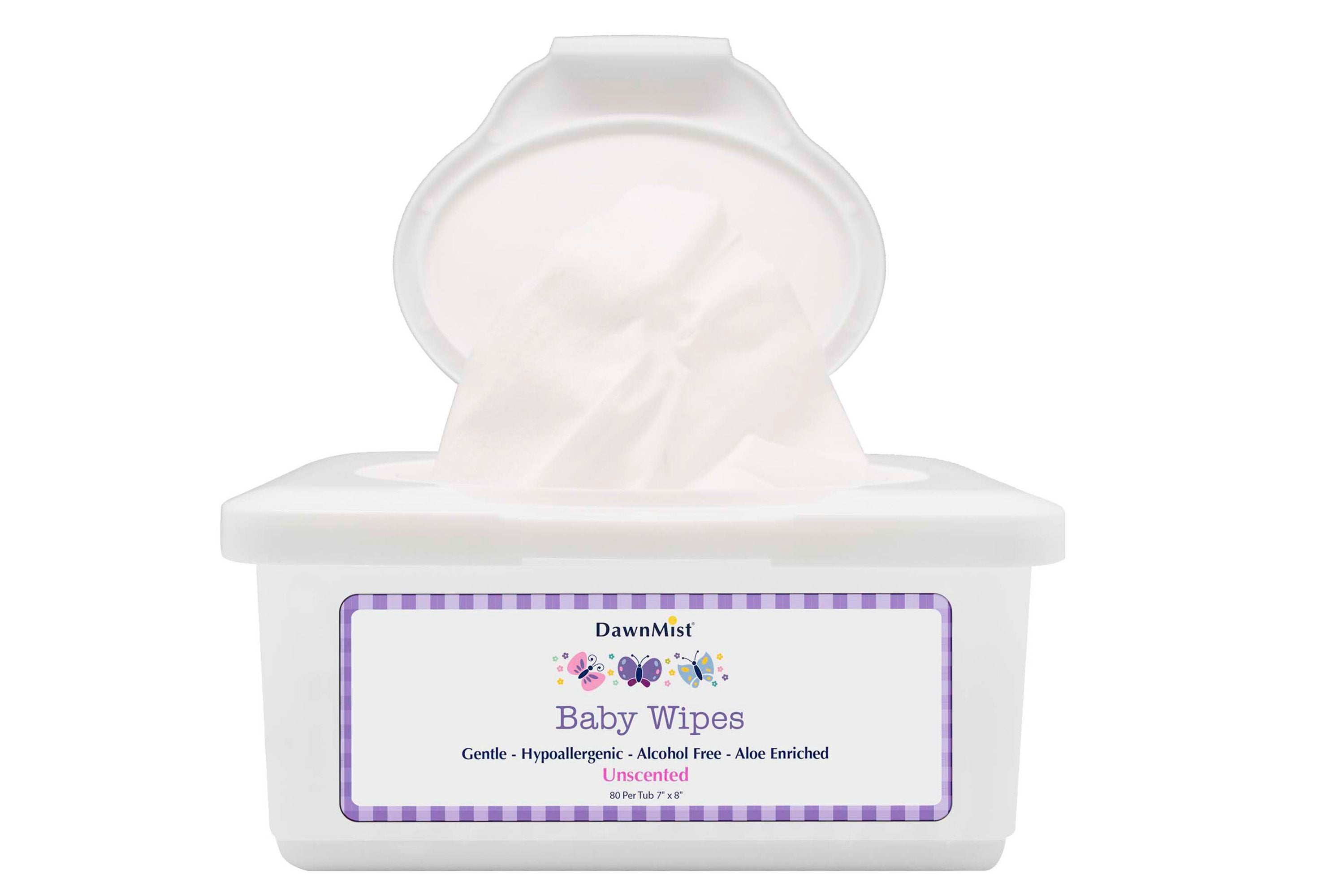DawnMist® Unscented Baby Wipes, Tub - Personal Hygiene>Skin Care>Personal Wipes - Donovan Industries