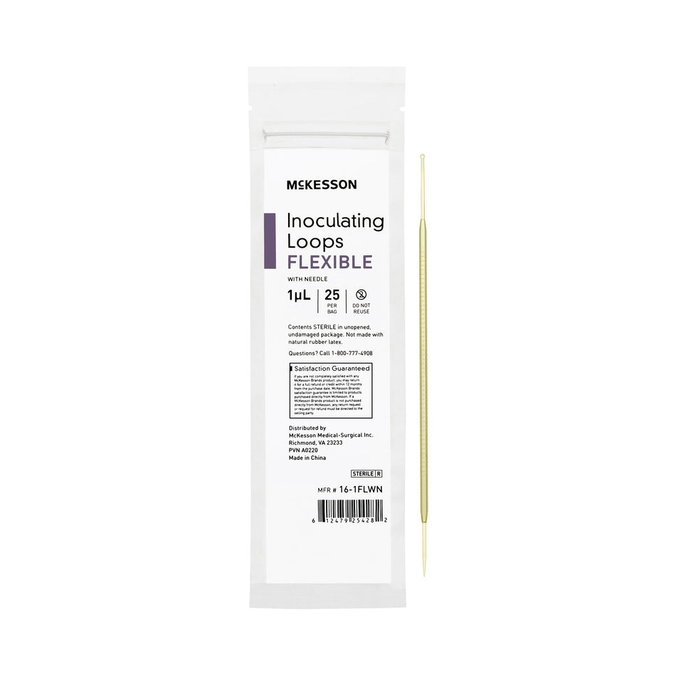 McKesson Inoculating Loop with Needle, 1 L, 20-Centimeter Length-Inoculating Loop with Needle McKesson 1 L ABS Integrated Handle Sterile
