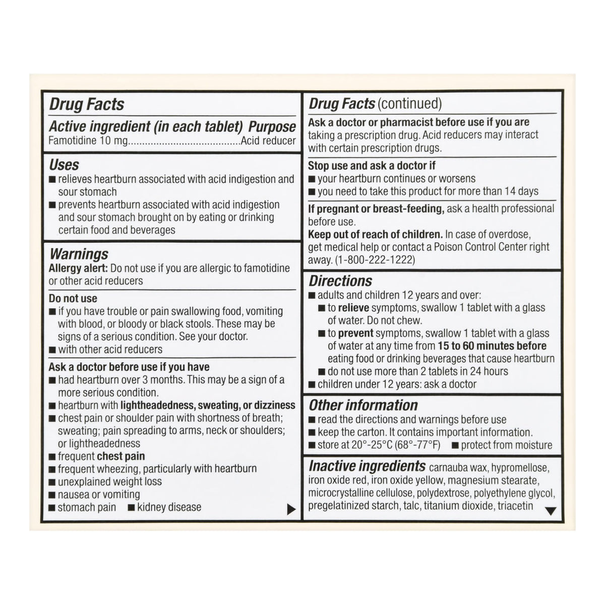 Foster & Thrive Original Strength Acid Reducer Famotidine Tablets 10 mg-Antacid Foster & Thrive 10 mg Strength Tablet 30 per Box