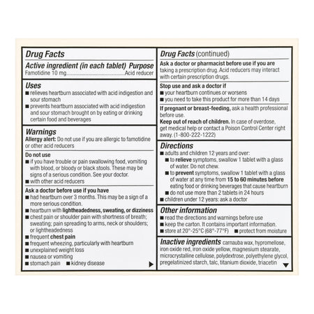 Foster & Thrive Original Strength Acid Reducer Famotidine Tablets 10 mg-Antacid Foster & Thrive 10 mg Strength Tablet 30 per Box