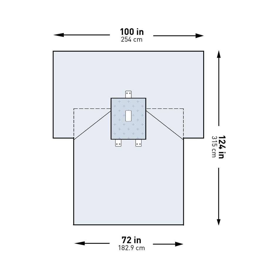 McKesson Sterile Pediatric Laparotomy Drape, 100 x 72 x 124 Inch-Abdominal Drape McKesson Pediatric Laparotomy Drape 100 W X 72 W X 124 L Inch Sterile