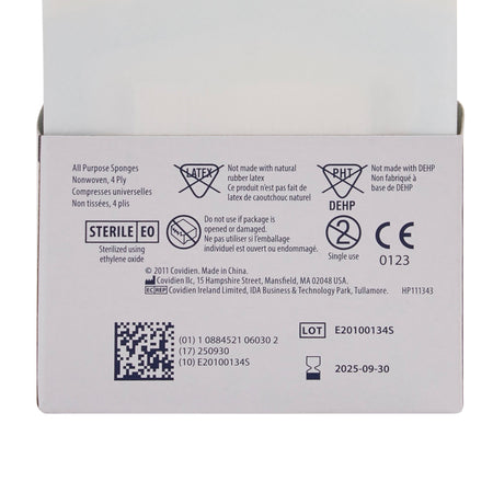 Curity Sterile Nonwoven Sponge, 2 x 2 Inch, 4-Ply-Nonwoven Sponge Curity 2 X 2 Inch 4-Ply Sterile 2 per Pack