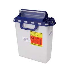 Recykleen Pharmaceutical Waste Container, 16 x 13 x 6 Inch-Pharmaceutical Waste Container Recykleen White Base 16.6 H X 10.7 W X 6 D Inch Horizontal Entry 3 Gallon