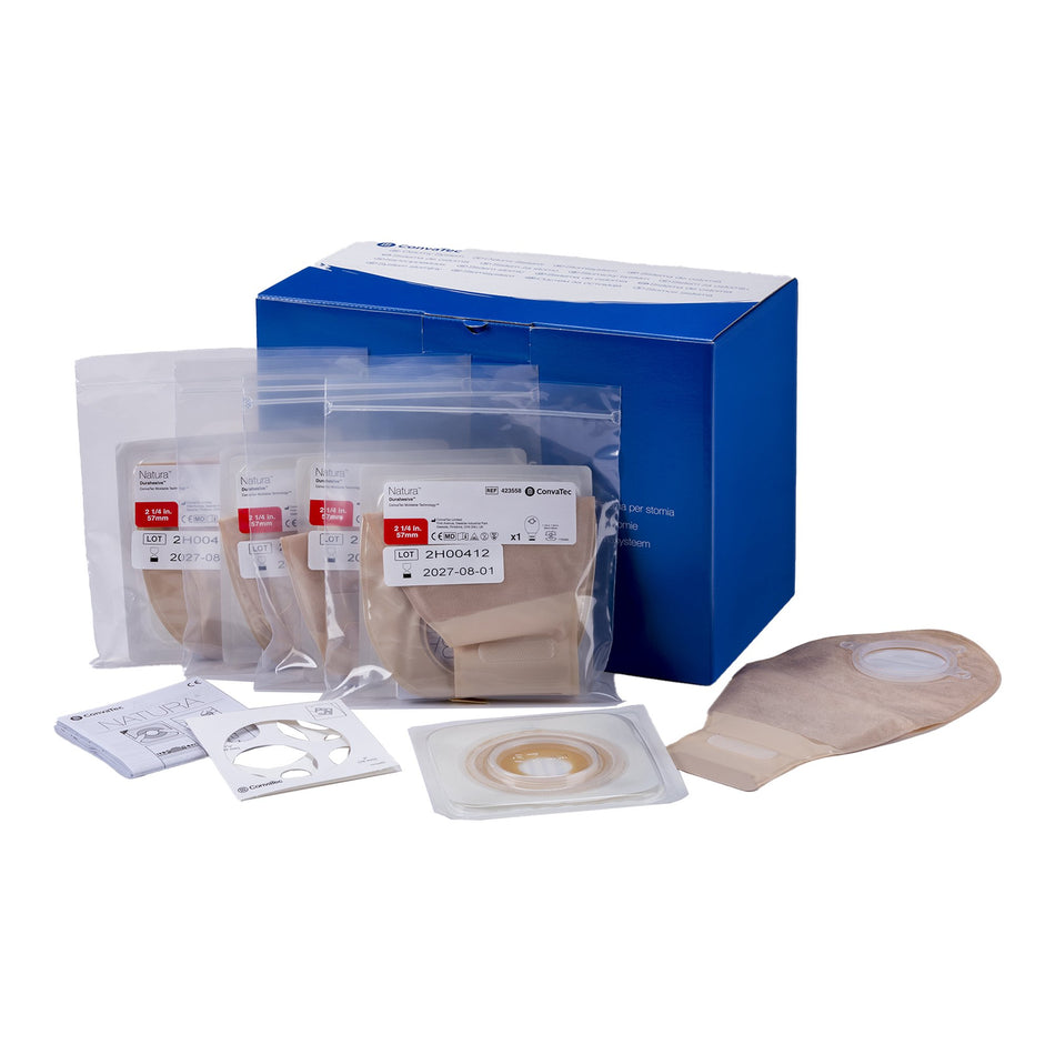 Ostomy Pouch Natura™ One-Piece System Mold to Fit 2-1/4 Inch Stoma Drainable