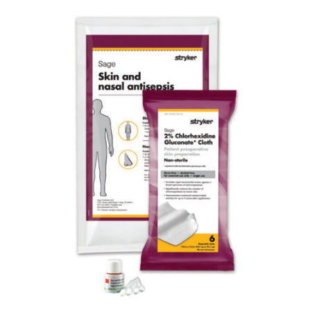 Nose To Toes Skin and Nasal Prep Kit-Skin and Nasal Prep Kit Sage Nose To Toes Soft Pack 2% / 5% Strength CHG (Chlorhexidine Gluconate) / Povidone-Iodine NonSterile