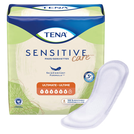 Tena Intimates Ultimate Bladder Control Pad, 16-Inch Length-Bladder Control Pad TENA Sensitive Care Ultimate 16 Inch Length Heavy Absorbency Dry-Fast Core One Size Fits Most