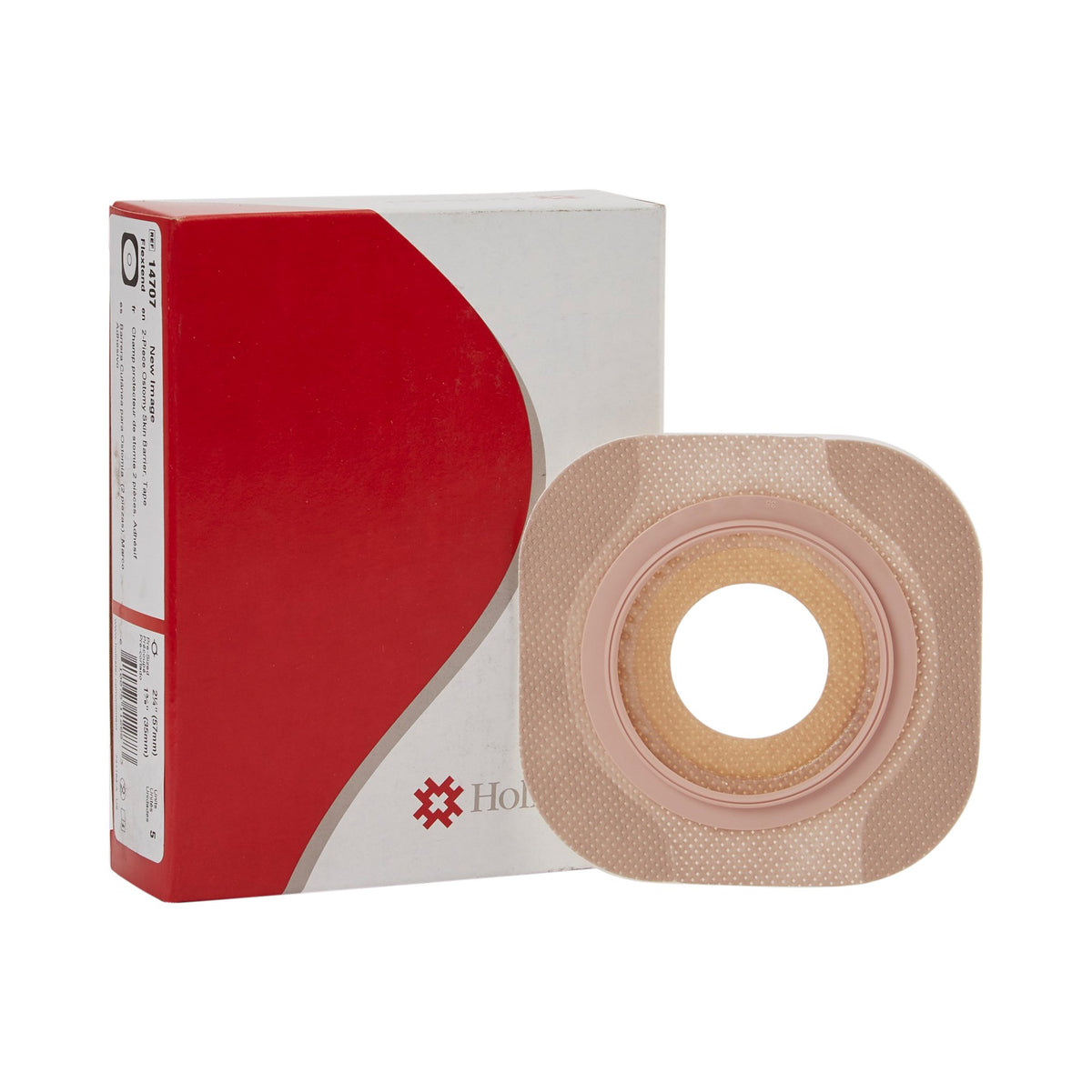 New Image Flextend Colostomy Barrier With 1 3/8 Inch Stoma Opening-"Ostomy Barrier New Image Flextend Precut, Extended Wear Adhesive Tape 57 mm Flange Red Code System Hydrocolloid 1-3/8 Inch Opening"