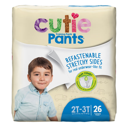 Cutie Pants Training Pants, 2T to 3T-Male Toddler Training Pants Cutie Pants Size 2T to 3T Disposable Heavy Absorbency