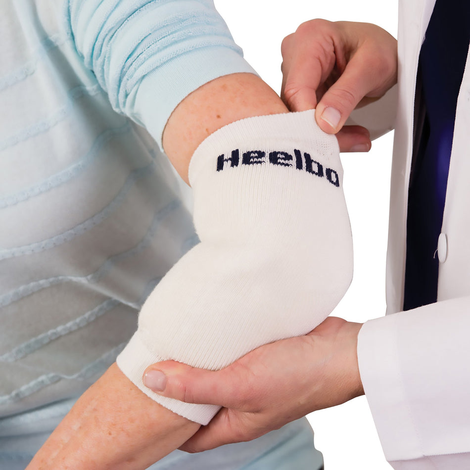 Heelbo� Heel / Elbow Protector Sleeve, Large-Heel / Elbow Protection Sleeve Heelbo� Large White