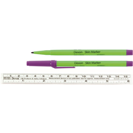 Devon Surgical Skin Marker, Fine Tip-Skin Marker Devon Gentian Violet Ink Sterile Full Size Fine Tip
