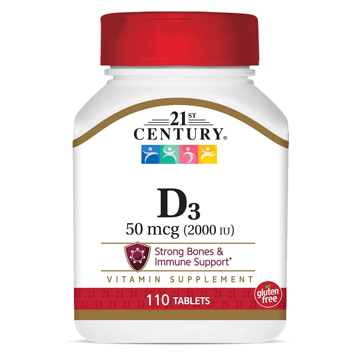 21st Century Vitamin D-3 Supplement-"Vitamin Supplement 21st Century Vitamin D 2,000 IU Strength Tablet 110 per Bottle"