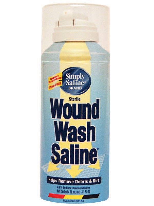 Simply Saline Wound Wash, 90 mL Spray Can-Wound Cleanser Simply Saline Wound Wash 3 oz. Spray Can Sterile