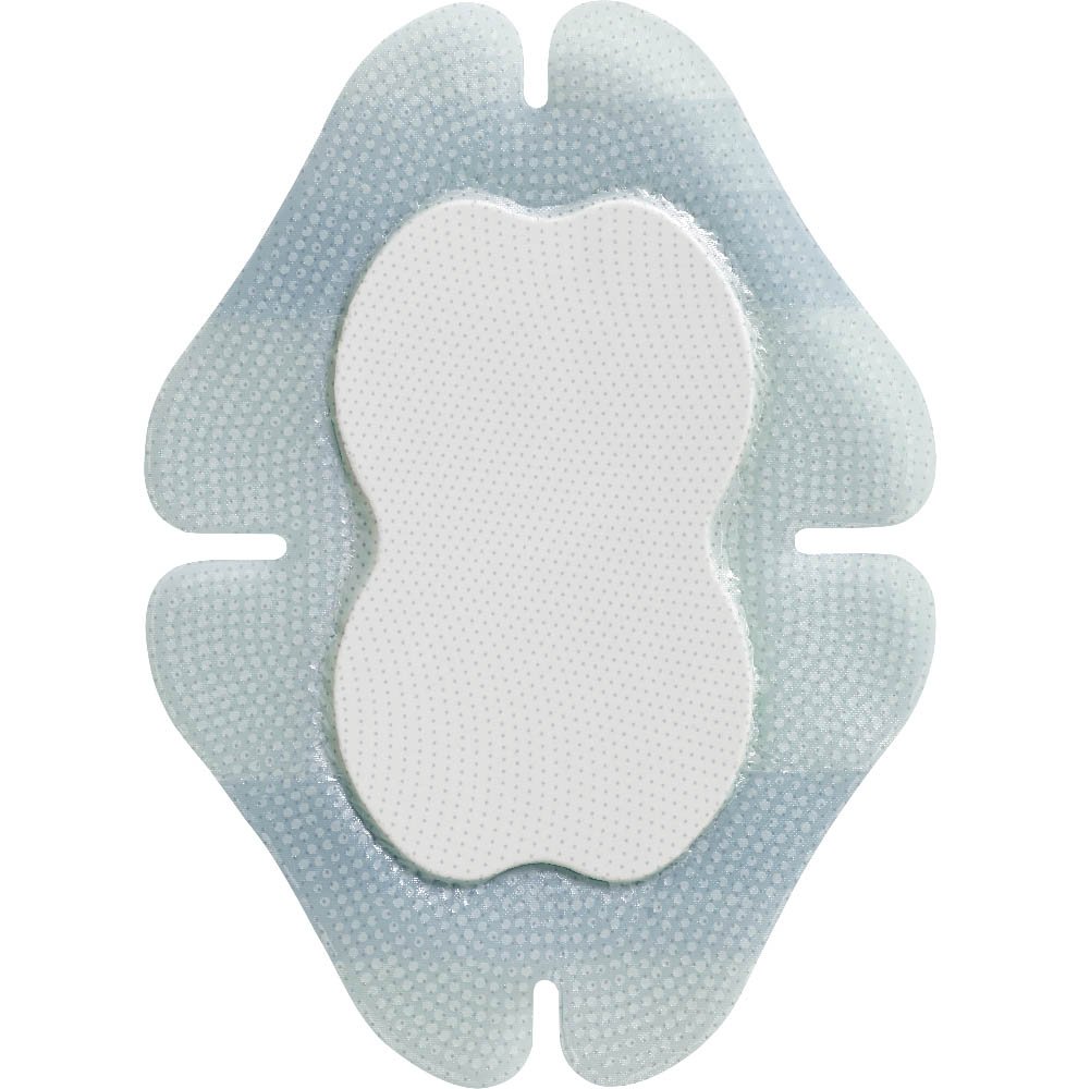 Biatain Silicone Adhesive with Border Silicone Foam Dressing, 5-1/2 x 7-3/5 Inch-Foam Dressing Biatain Silicone 5-1/2 X 7-3/5 Inch With Border Film Backing Silicone Adhesive Multishape Sterile