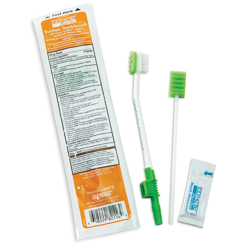 Toothette Suction Toothbrush Kit-Suction Toothbrush Kit Toothette NonSterile