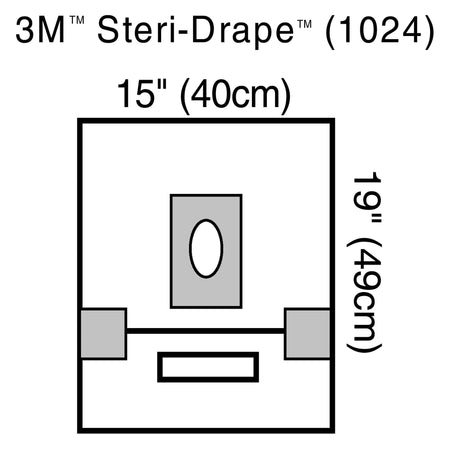 3M Steri-Drape Sterile Small Aperture EENT Drape, 15 x 19 Inch-EENT Drape 3M Steri-Drape Small Aperture Drape 15 W X 19 L Inch Sterile