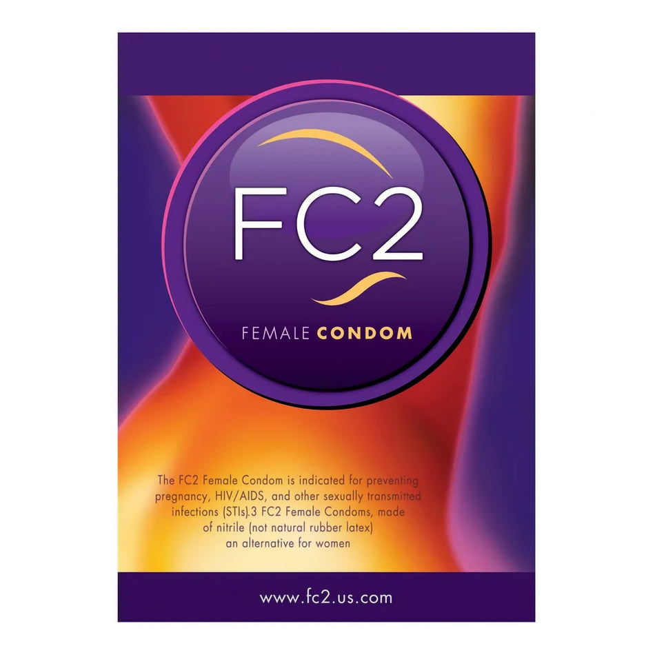 FC2 Female Condom-Female Condom FC2 Female Condom Lubricated 12 per Box
