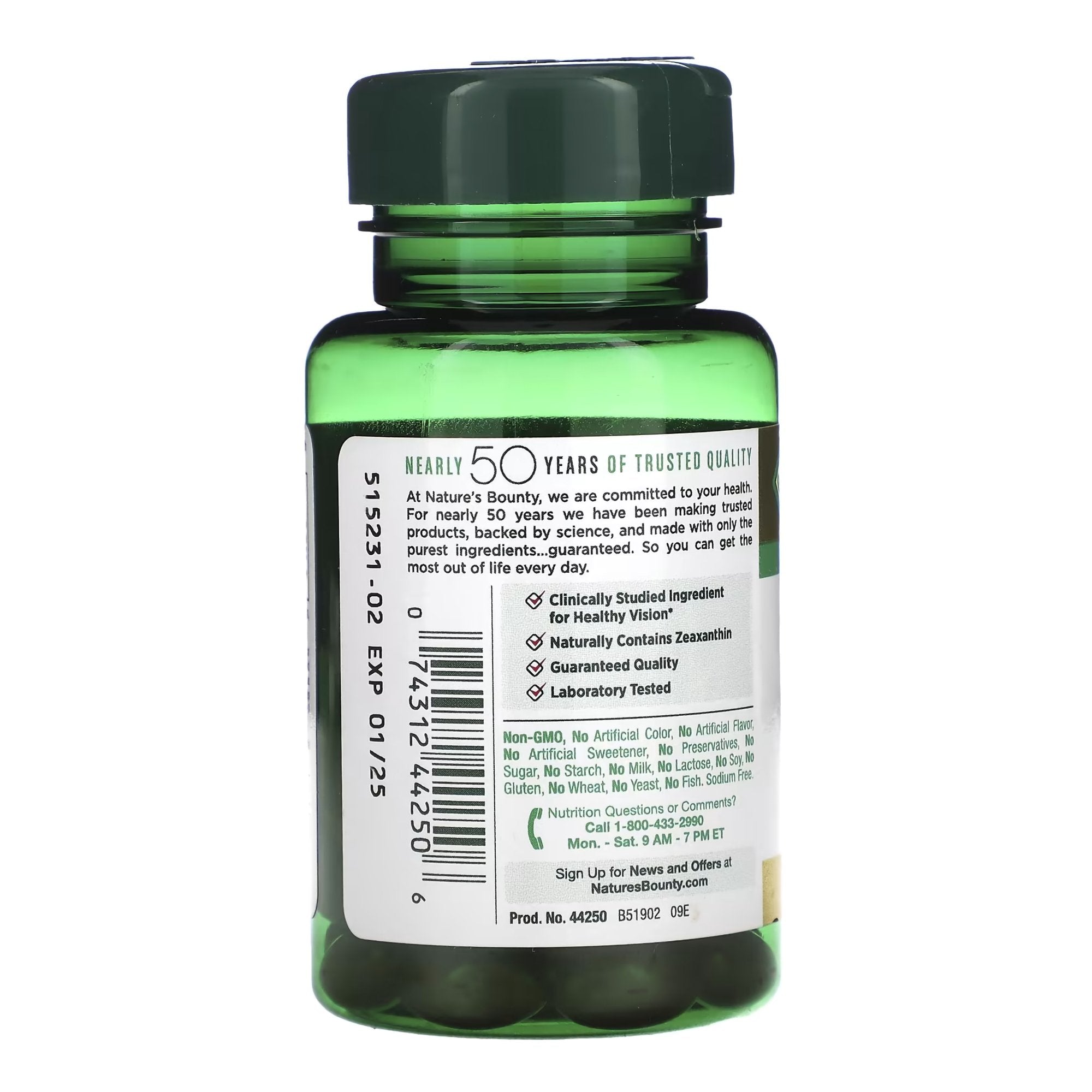 Nature's Bounty Lutein 40 mg Dietary Supplement Softgels-Dietary Supplement Nature's Bounty Lutein 40 mg Strength Softgel 30 per Bottle