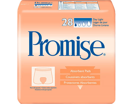 Tena Promise Day Light Heavy Incontinence Pad, 15-Inch Length-Incontinence Liner Promise Day Light 15 Inch Length Moderate Absorbency Fluff / Polymer Core One Size Fits Most
