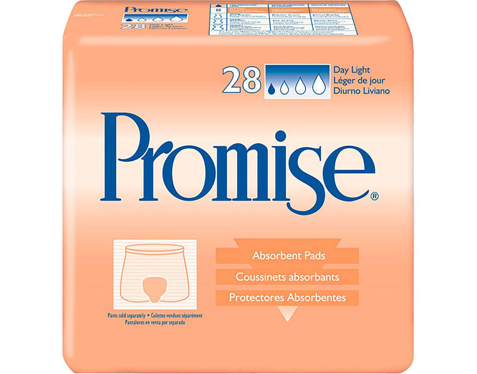 Tena Promise Day Light Heavy Incontinence Pad, 15-Inch Length-Incontinence Liner Promise Day Light 15 Inch Length Moderate Absorbency Fluff / Polymer Core One Size Fits Most