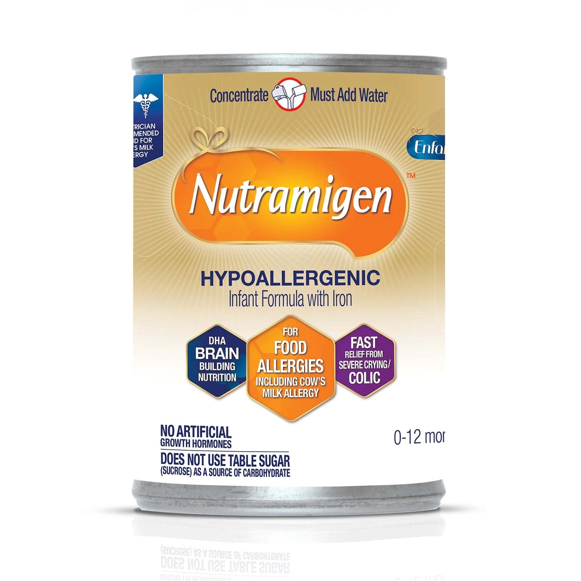 Nutramigen Liquid Concentrate Infant Formula, 13-ounce Can-Infant Formula Nutramigen Unflavored 13 oz. Can Concentrate Iron Cow's Milk Allergy
