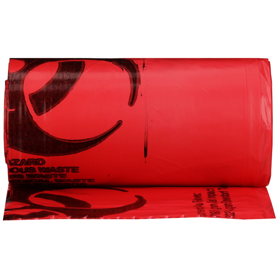ULTRA-TUFF Infectious Waste Bag, 10 15 gallon-Infectious Waste Bag McKesson 10 to 15 gal. Red Bag 24 X 32 Inch